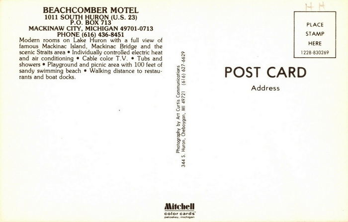 Beachcomber Motel - Old Postcard View
